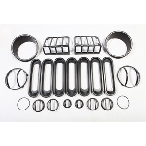 Rugged Ridge Euro Guard Light Kit 19-PieceBlack 07-18 Jeep Wrangler