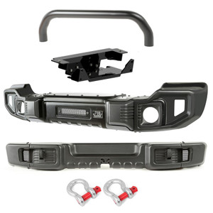 Rugged Ridge Spartacus Overrider Bumper Set F&R WP 07-18 Jeep Wrangler JK