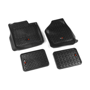 Rugged Ridge Floor Liner Front/Rear Black 2008-2010 Ford F-250 / F-350 Super Duty / S-Cab / S-Crew