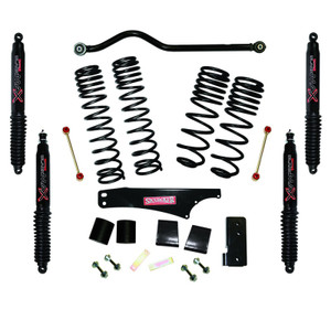 Skyjacker Long Travel 3.5in-4in Lift Kit w/Black Max Shocks 07-18 Jeep Wrangler JK 4 Door 4WD