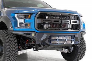 Addictive Desert Designs 17-20 Ford Raptor F-150 Bomber Front Bumper w/ 2 20in Light Bar Mounts