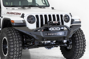 Addictive Desert Designs 2020 Jeep Gladiator JT Stealth Fighter Front Bump w/ Top Hoop & Winch Mount