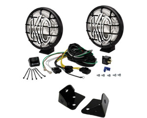 KC HiLiTES 07-18 Jeep JK A-Pillar Mount Light Kit w/Apollo Pro Halogen Lights 100w Spot Beam - Black
