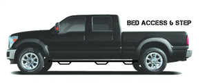 N-Fab Nerf Step 15-17 GMC - Chevy Canyon/Colorado Crew Cab 6ft Bed - Gloss Black - Bed Access - 3in