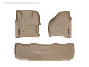 WeatherTech 99-07 Ford F250/F350/F450/F550 Front and Rear Floorliners - Tan 451251-450022