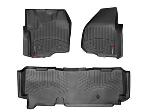 WeatherTech 12+ Ford F250/F350/F450/F550 Front and Rear Floorliners - Black