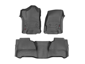 WeatherTech 2019+ Chevy Silverado 1500 Crew Cab Front and Rear FloorLiner - Black