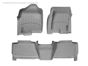 WeatherTech 01-03 Chevrolet Silverado Front and Rear Floorliners - Grey