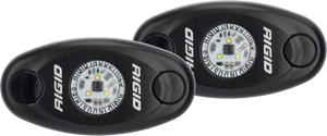Rigid Industries A-Series Light - Black - High Strength - Cool White - Set of 2