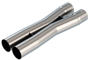 Borla 2.5in Universal X-Pipe 3.21in Inlet Centerline 3.45in Outlet Centerline 27.63in OAL