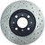 StopTech 96-00 Honda Civic DX/HX Coupe/90-00 Civic DX/LX Sedan Slotted & Drilled Right Front Rotor