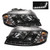 Spyder Audi A3 06-08 Projector Headlights Halogen Model Only - DRL Black PRO-YD-AA306-DRL-BK