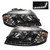 Spyder Audi A3 06-08 Projector Headlights Halogen Model Only - DRL Black PRO-YD-AA306-DRL-BK