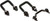 Kentrol 55-86 Jeep Windshield Tie Down Kit CJ - Powdercoat Black