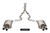 Corsa 2015-2020 Ford Mustang GT350/R 5.2L V8 Dual Rear Cat-Back- Stainless Dual Rear Exit
