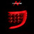 ANZO 2004-2007 Dodge Grand Caravan LED Tail Lights w/ Light Bar Black Housing Smoke Lens