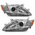 ANZO 2007-2009 Toyota Camry Projector Headlight Chrome Amber (OE Replacement)