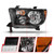 ANZO 2007-2013 Toyota Tundra Crystal Headlight Black Amber