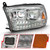 ANZO 2009-2018 Dodge Ram 1500 Led Projector Plank Style Switchback H.L Halo Chrome Amber (OE Style)