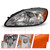 ANZO 2000-2007 Ford Taurus Headlight Chrome Amber