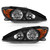 ANZO 2002-2004 Toyota Camry Headlights Black Amber