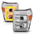 ANZO 11-16 Ford F-250/F-350/F-450 Projector Headlights w/ Plank Style Switchback Chrome w/Amber