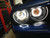 ANZO 2008-2014 Dodge Challenger Projector Headlights w/ Halo Black (CCFL)