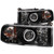 ANZO 1994-2001 Dodge Ram Projector Headlights w/ Halo Black 111065