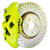 Brembo 02-07 Impreza/WRX/08-14 WRX Fr GT BBK 4 Piston Cast 326 x30 1pc Rotor Drilled- Fluo. Yellow