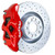 Brembo 05-10 Jetta GLI Front GT BBK 4 Piston Cast 345x30 1pc Rotor Drilled-Red