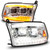 ANZO 09-18 Dodge Ram 1500/2500/3500 Full LED Proj Headlights w/Switchback Light Bar - Chrome