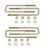 MaxTrac Rear U-Bolts for 3in/4in Lift Blocks - 12.50in x 2.625in x 9/16in - Set of 4