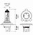 Hella Bulb H4 12V 60/55W P43T T4625 Sb