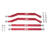 High Clearance Heavy Duty Radius Rod Set (4) - Red 14-16 Polaris RZR Freedom Off-Road