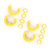 Rugged Ridge 3/4in Yellow D-Ring Isolator Kit