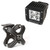 Rugged Ridge Small X-Clamp & Square LED Light Kit Text. Black
