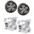 Rugged Ridge Small X-Clamp & Round LED Light Kit Silver 4-Pc.
