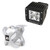 Rugged Ridge Small X-Clamp & Square LED Light Kit Silver 2-Pc