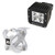 Rugged Ridge Small X-Clamp & Square LED Light Kit Silver 2-Pc