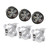 Rugged Ridge Large X-Clamp & Round LED Light Kit Silver 6-Pc.