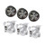 Rugged Ridge Large X-Clamp & Round LED Light Kit Silver 6-Pc.