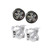 Rugged Ridge Large X-Clamp & Round LED Light Kit Silver 4-Pc.