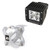 Rugged Ridge Large X-Clamp & Square LED Light Kit Silver 2-Pc