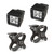 Rugged Ridge Small X-Clamp & Sq. LED Light Kit Text. Black 4-Pc