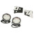 Rugged Ridge 07-18 Jeep Wrangler JK Round Stainless Steel Windshield LED Light Kit w/ Brackets