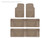 WeatherTech 80-93 Volkswagen Vanagon Front/Rear/and Rear Rubber Mats - Tan