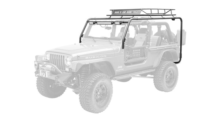 Body Armor 4x4 04-06 Jeep Wrangler Unlimited Cargo Roof Rack Box 2 Of 2
