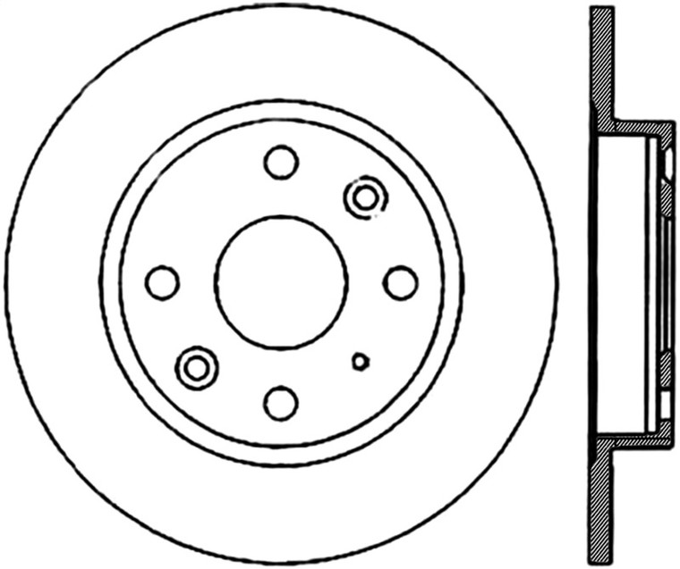 StopTech 90-93 Mazda Miata Sportstop Cryo Drilled & Slotted Rotor - Rear Left