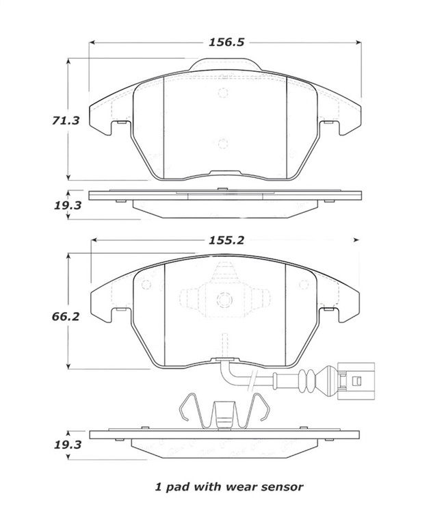 StopTech Street Touring 06-10 Audi A3 / 08-10 Audi TT / 06-09 VW GTI Jetta Front Pads