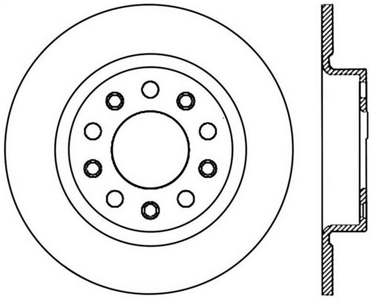 StopTech 2013-2014 Dodge Dart Slotted & Drilled Right Rear Rotor